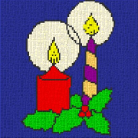 Gesteck mit 2 Kerzen 40x40cm bunt als Entwurfdruck